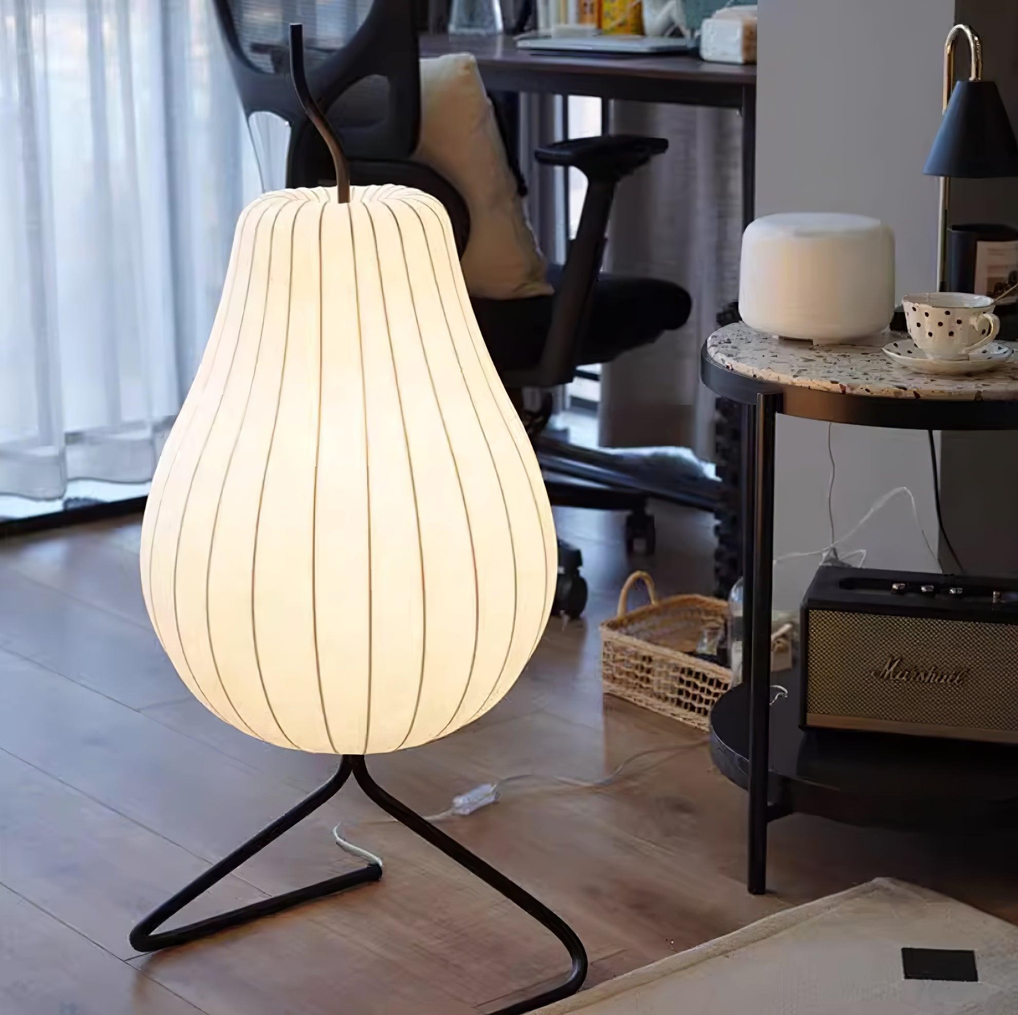 Pear-shaped Shite Floor Lamp Suitable For Living Room M519