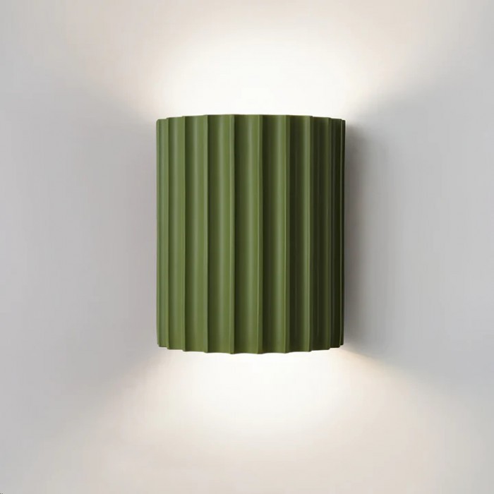 Ribbed Resin Design - Minimalist Wall Light for Modern Interior Spaces S104