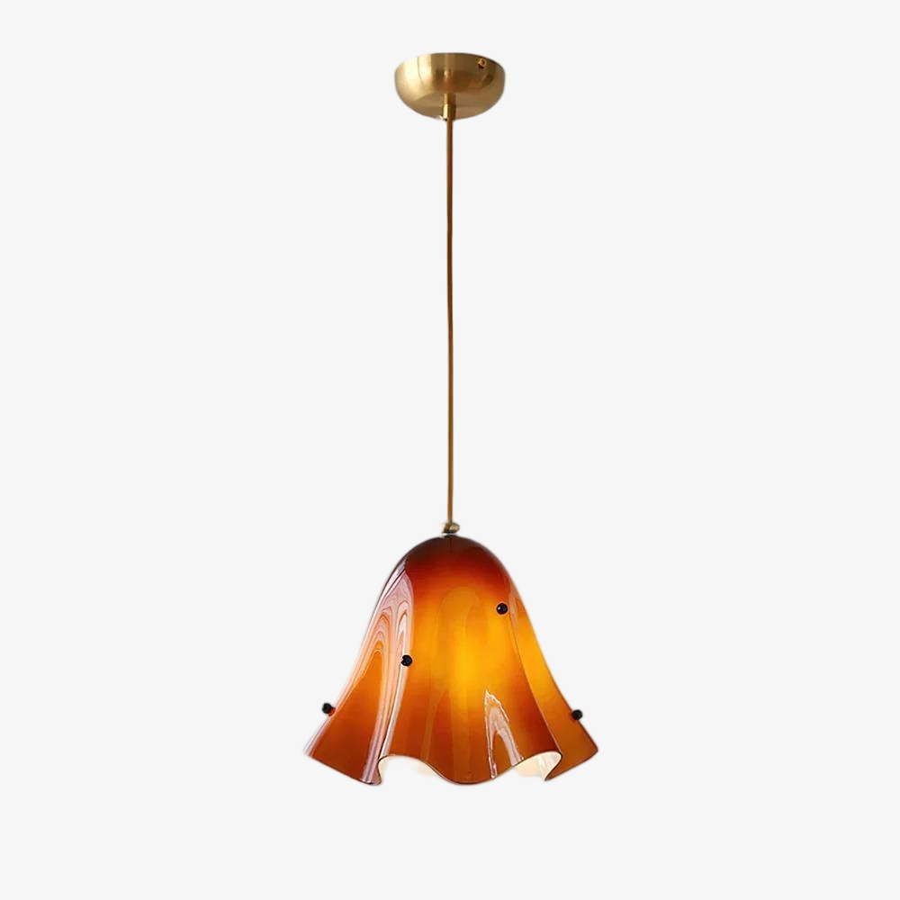 Bellina Wavy Edge Glass Pendant - French Style Light for Kitchen T279