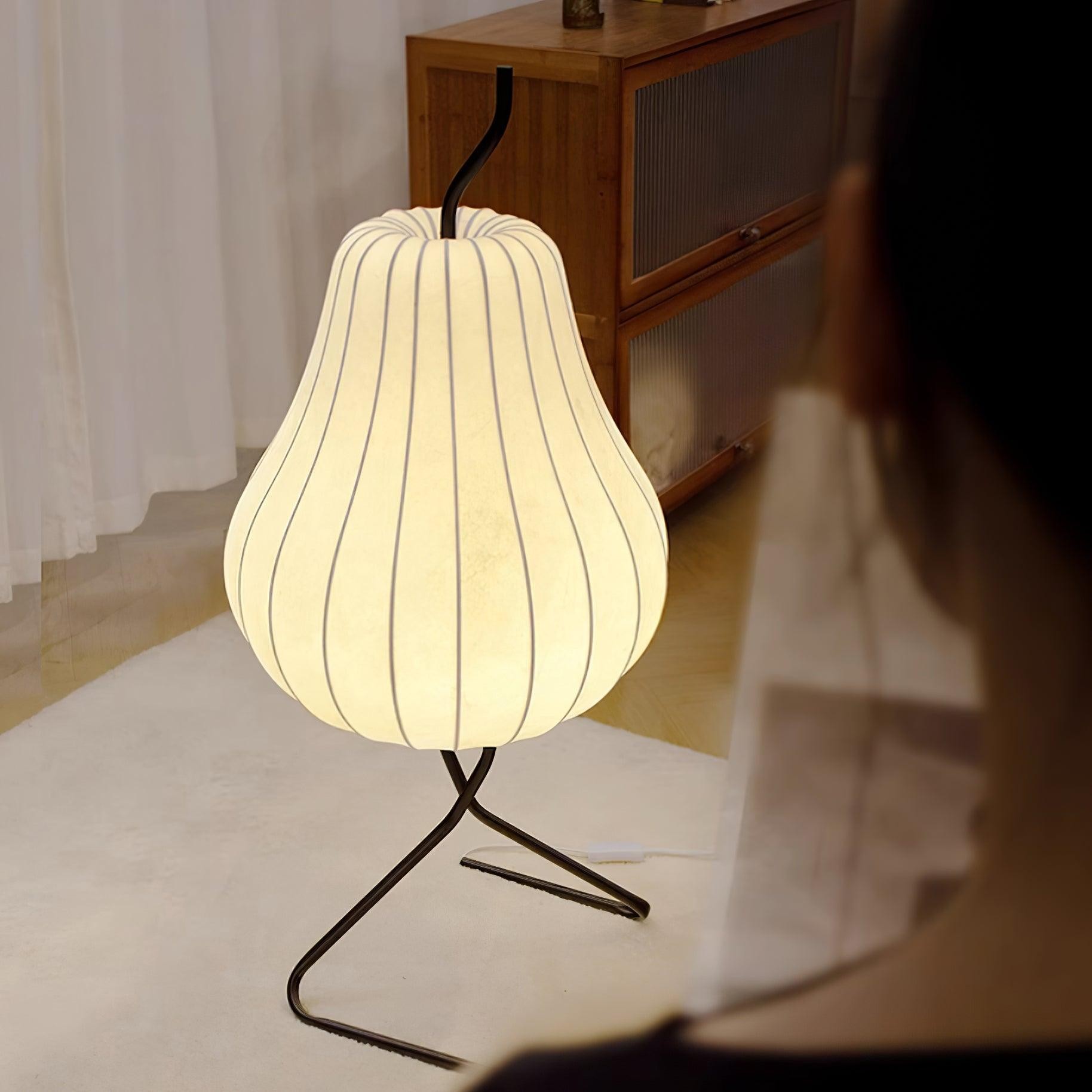 Pear-shaped Shite Floor Lamp Suitable For Living Room M519