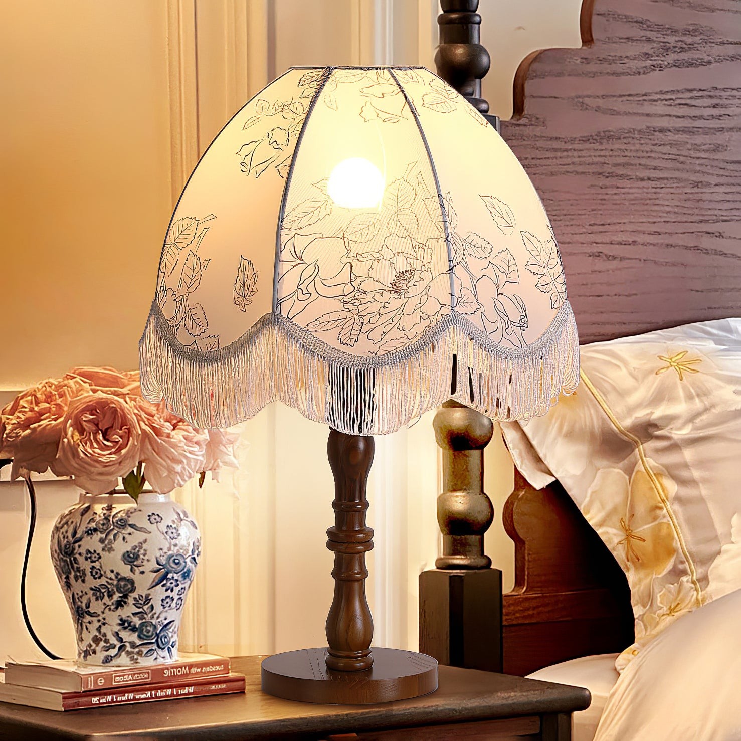 Luxury Printed Tassel Table Lamp M425