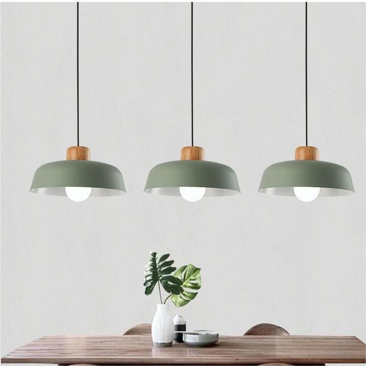 Scandinavian Metal Pendant Light with Macaroon Bowl Shape S33