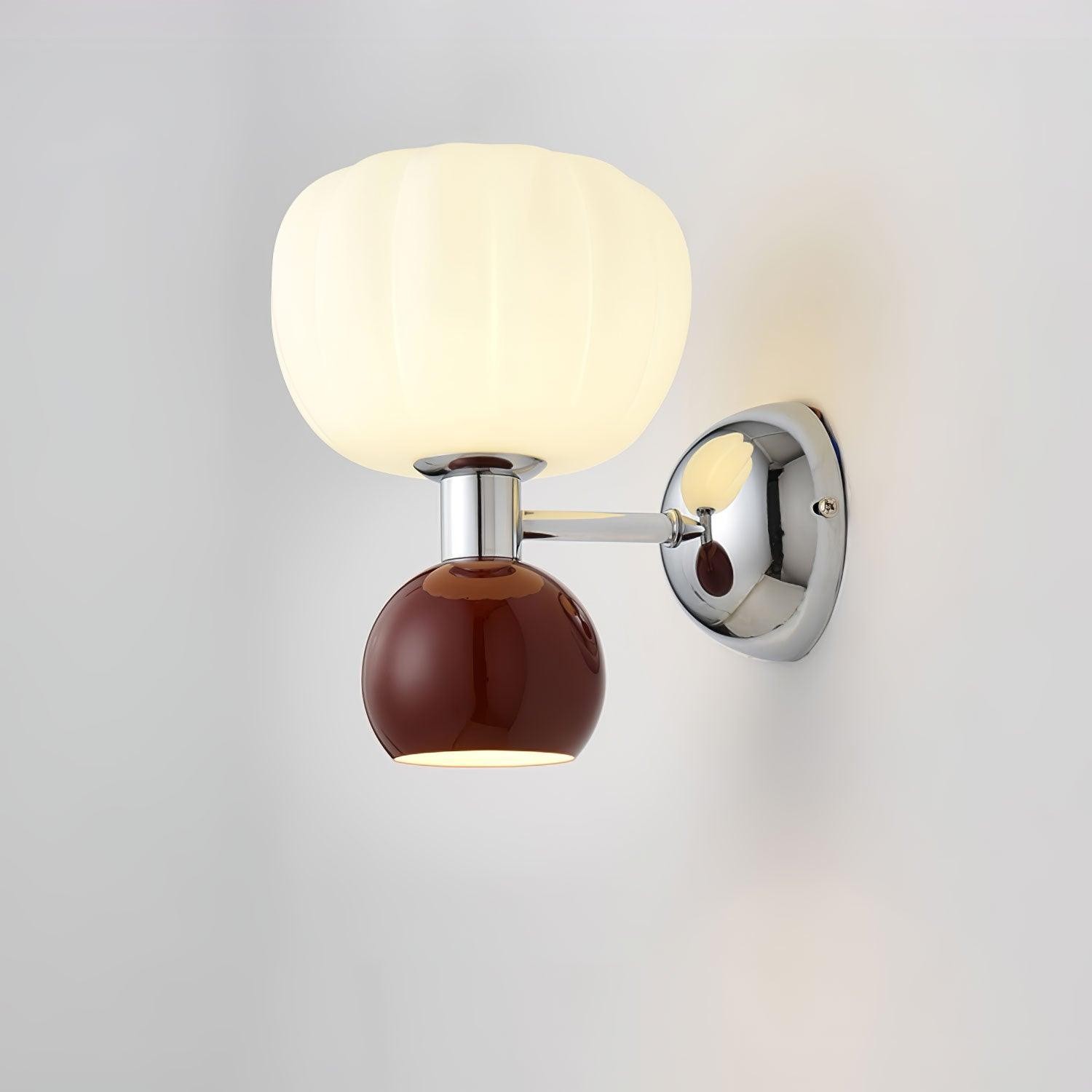 Cream Style Bedroom Bedside Pumpkin Wall Sconce M437