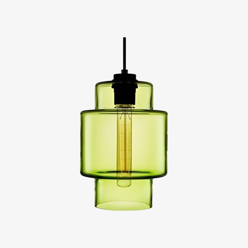 Modern Geometric Glass Pendant Light - Home Decor Multiple Colors Lighting S377