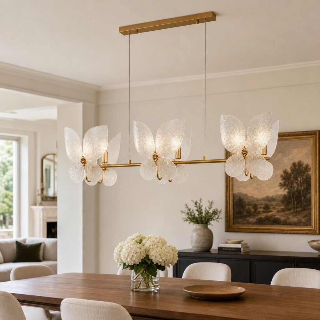 Lucenda Artistic Butterfly Chandelier - French Retro Statement Chandelier for Kitchen Island T2224