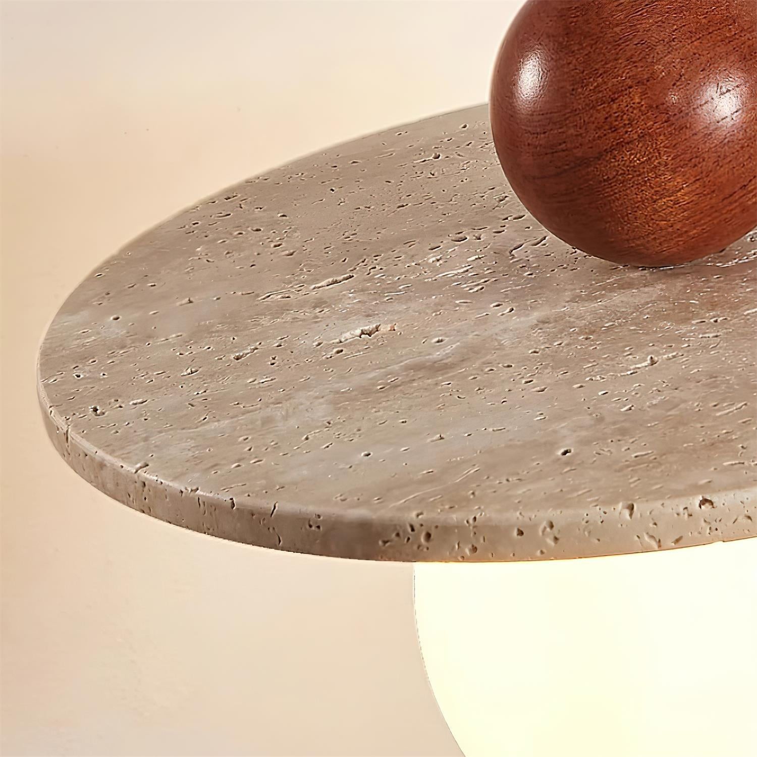 Retro Decor Cave Stone Disc Pendant Light G47