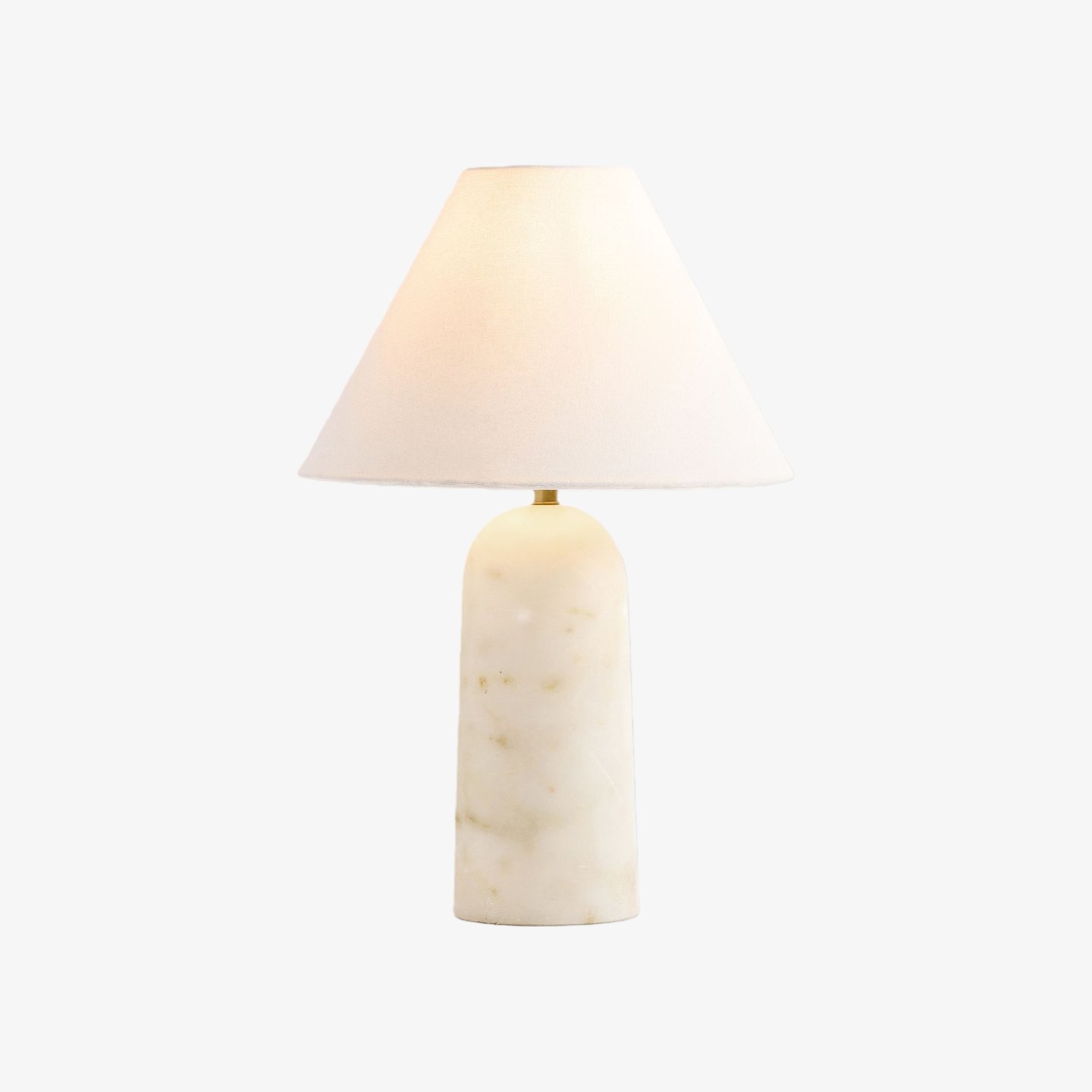 Albi Marble Table Lamp – Sleek Metal Frame and White Fabric Shade T617