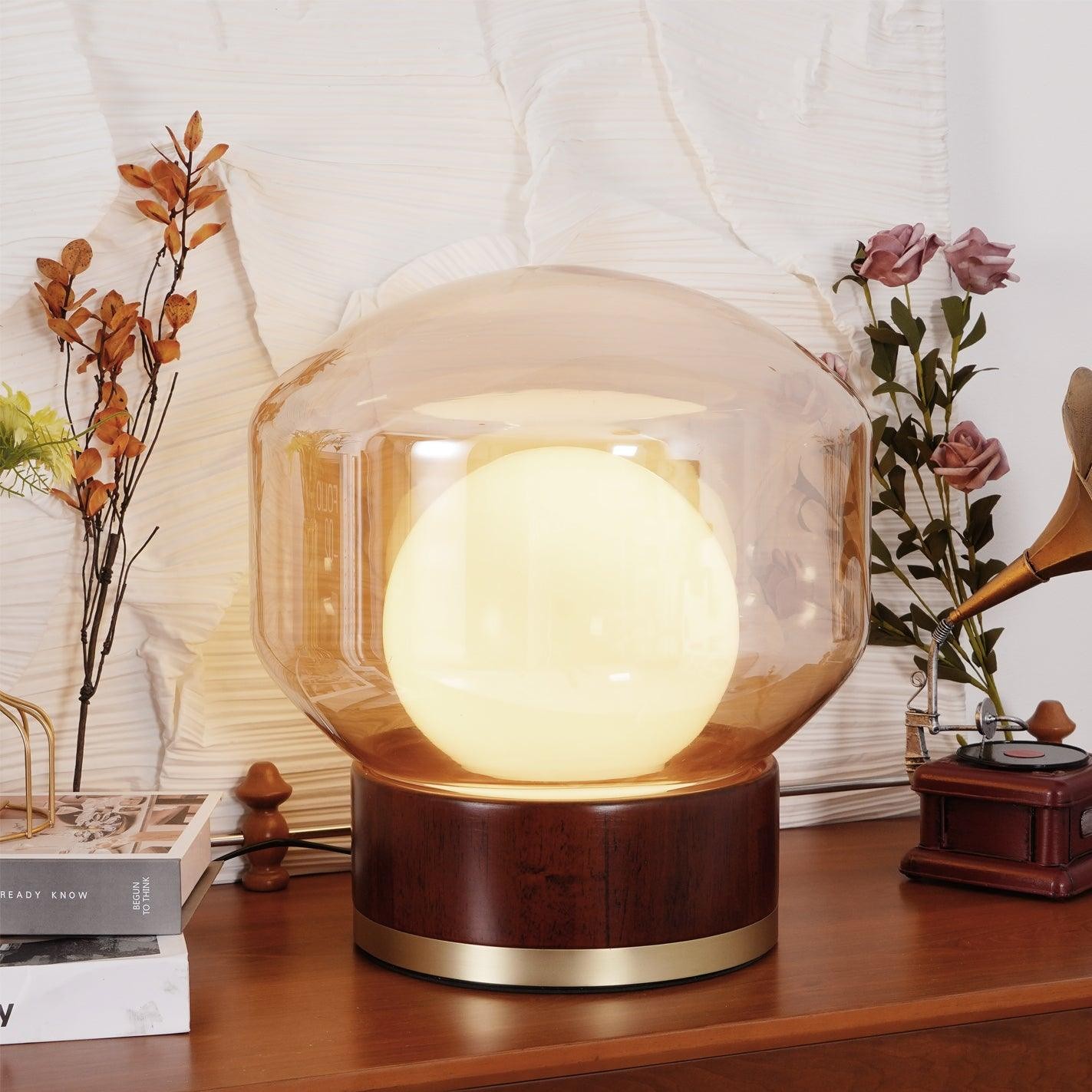 Simple Creative Wood Orb Table Lamp M423