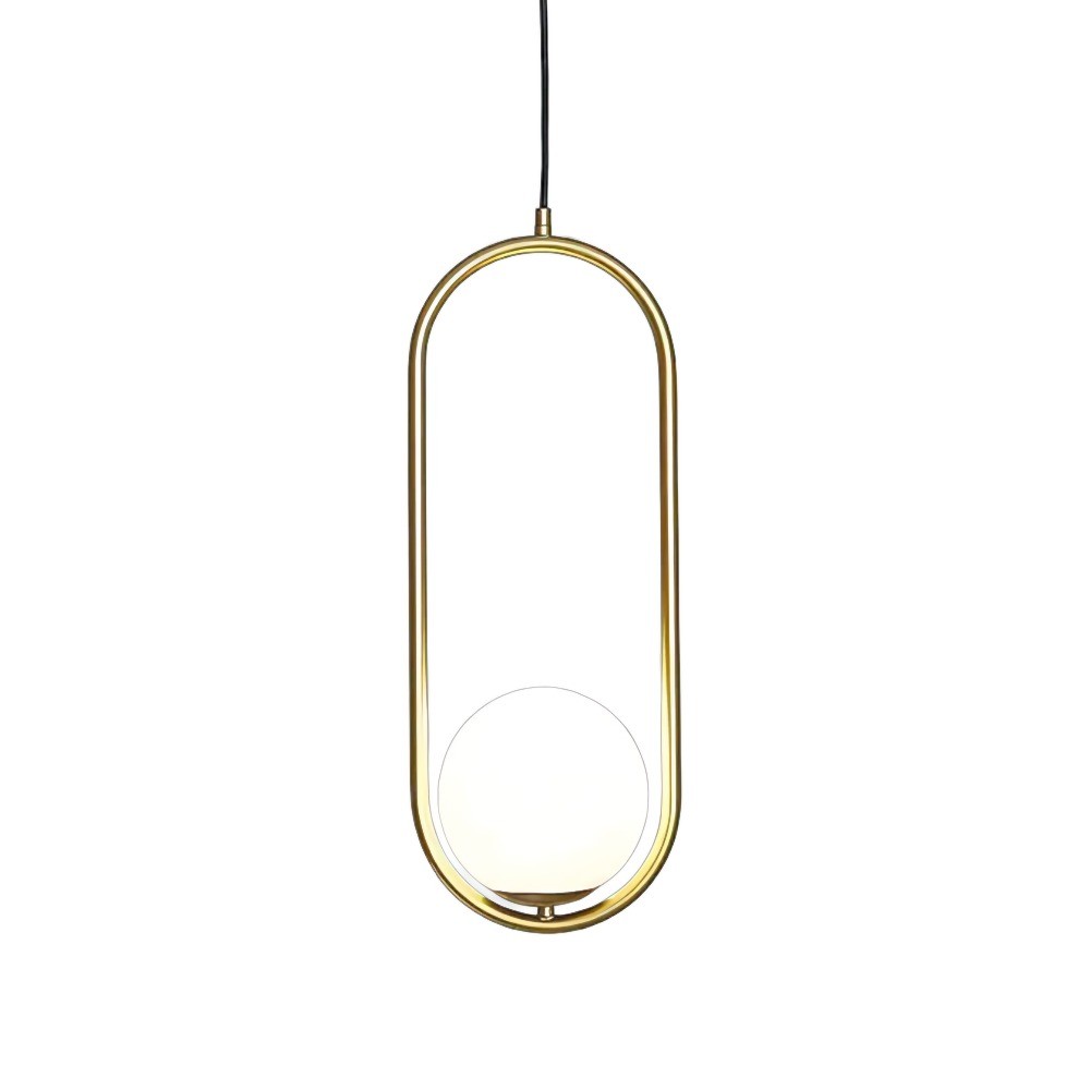 Halozen Pendant Lamp - Elegant Metal and Glass Pendant for Living Room
