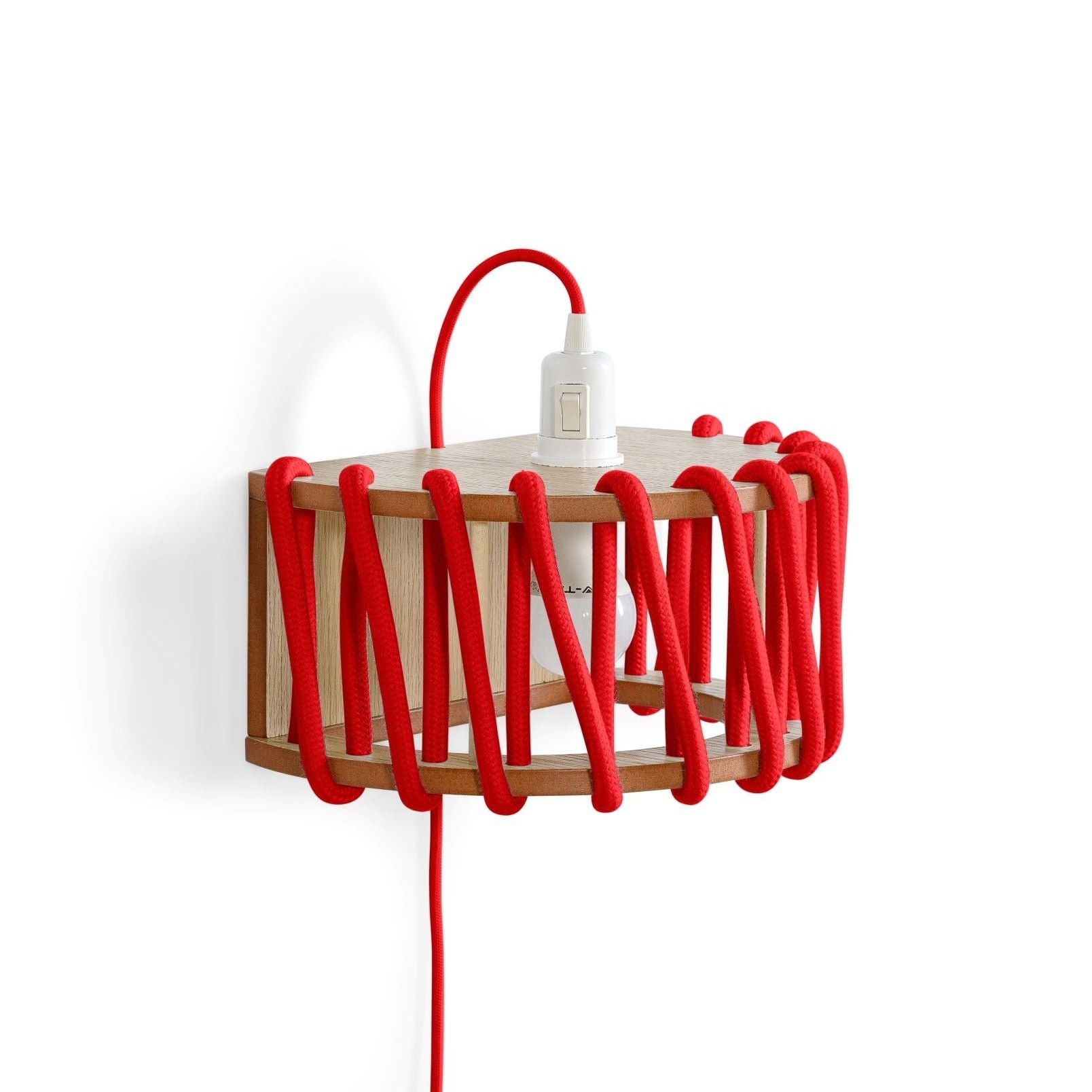 Macaron Rope-wrapped Wooden Wall Lamp S190