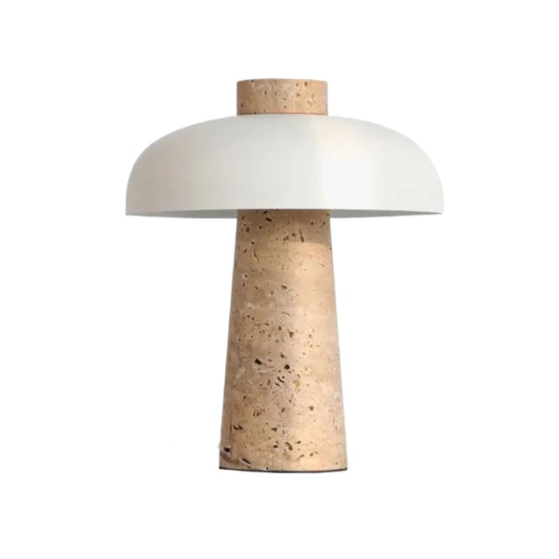 Mushroom Table Lamp - Modern Travertine for Bedroom M503
