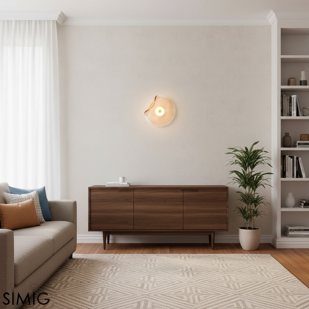 Lunacrest Curved Wall Lamp - Modern Metal and Glass for Hallway T584