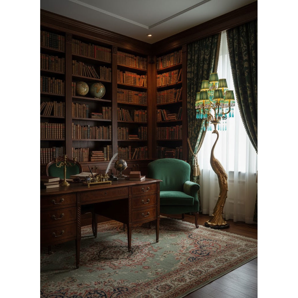 Perky Peacock Floor Lamp T1985
