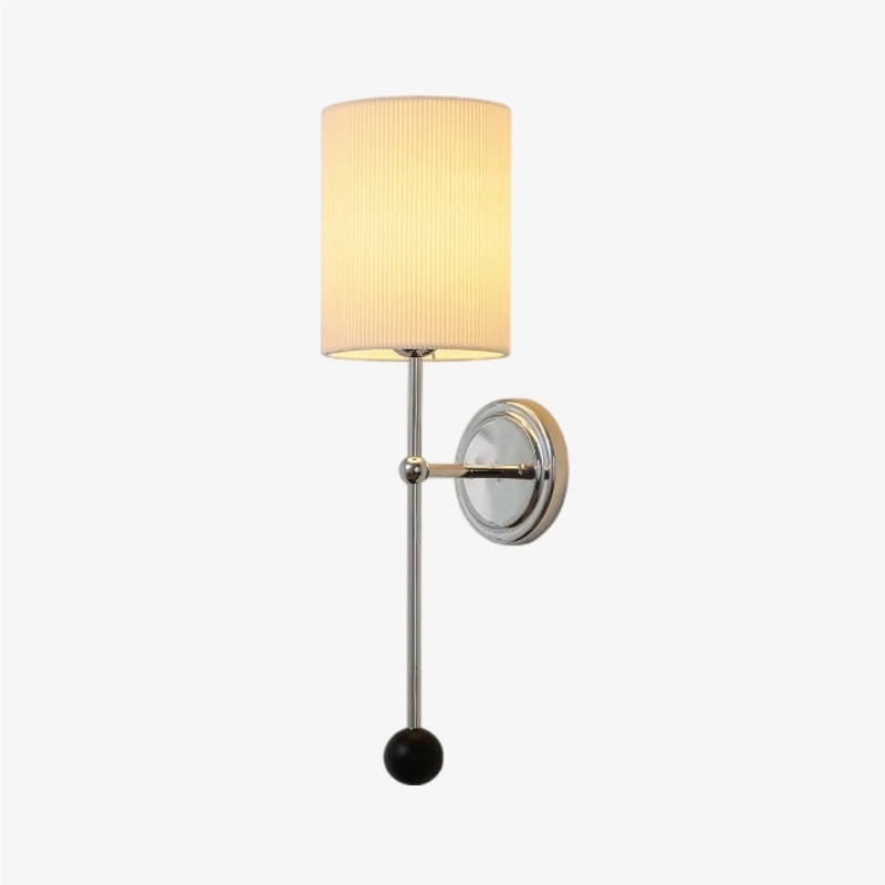 Cumoris Pleated Wall Lamp - French Inspired Bedside and Living Room Accent Light T2259
