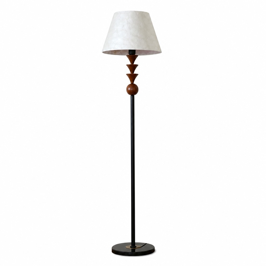 Micahell Modern Floor Lamp - Cascading Shell Shade Standing Lamp for Bedroom T2195