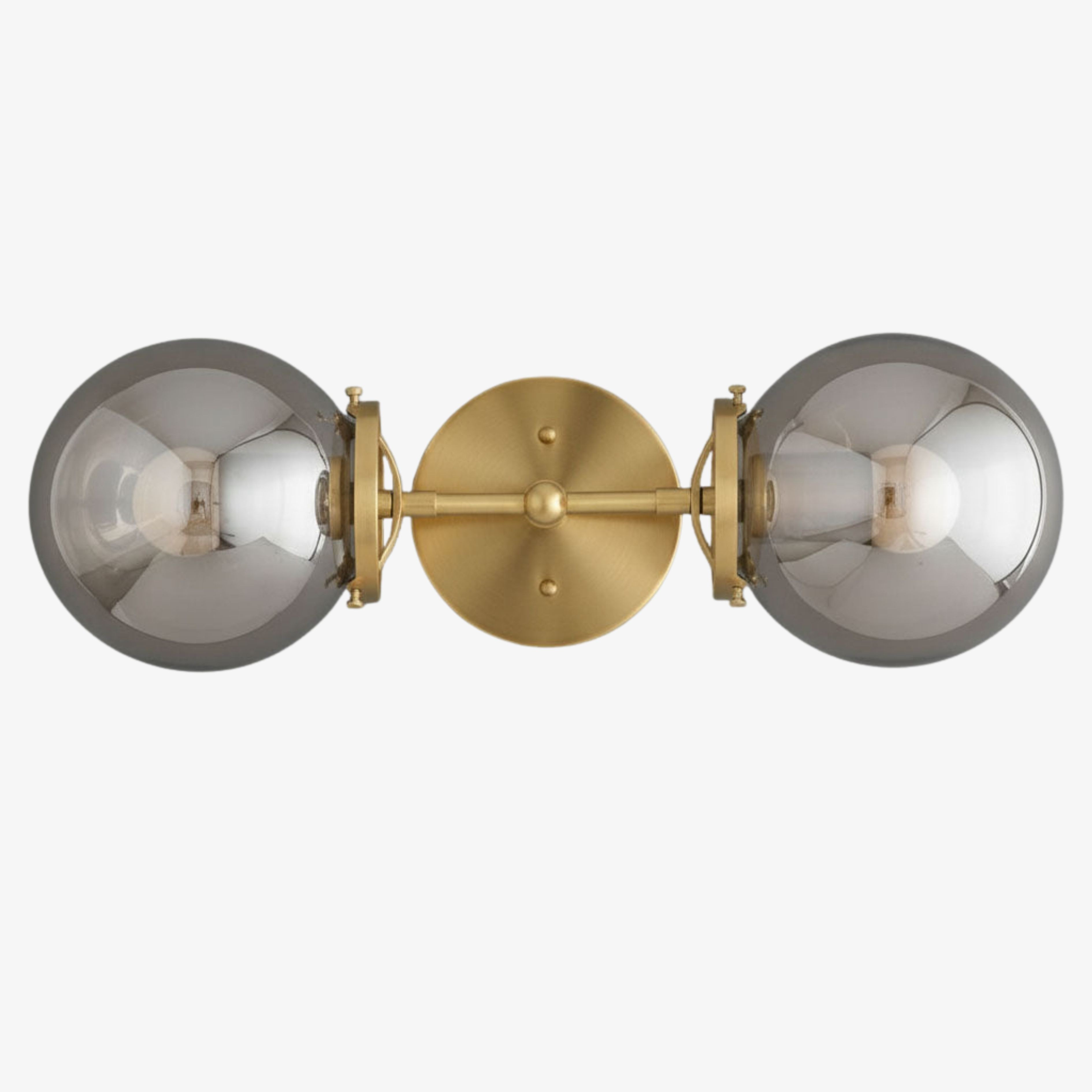Lumio Globe Double Globe Vanity Wall Light - Rustic Farmhouse Bathroom Wall Fixture T336