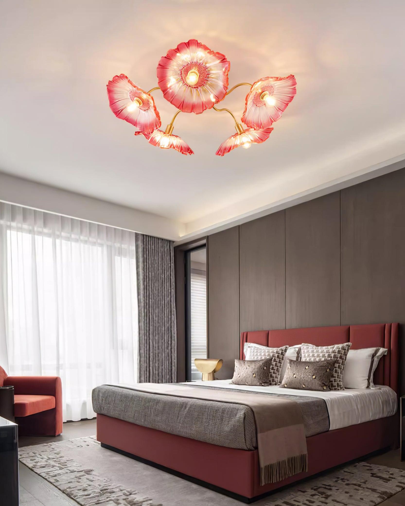 Murano Glass Flowers Ceiling Light P049