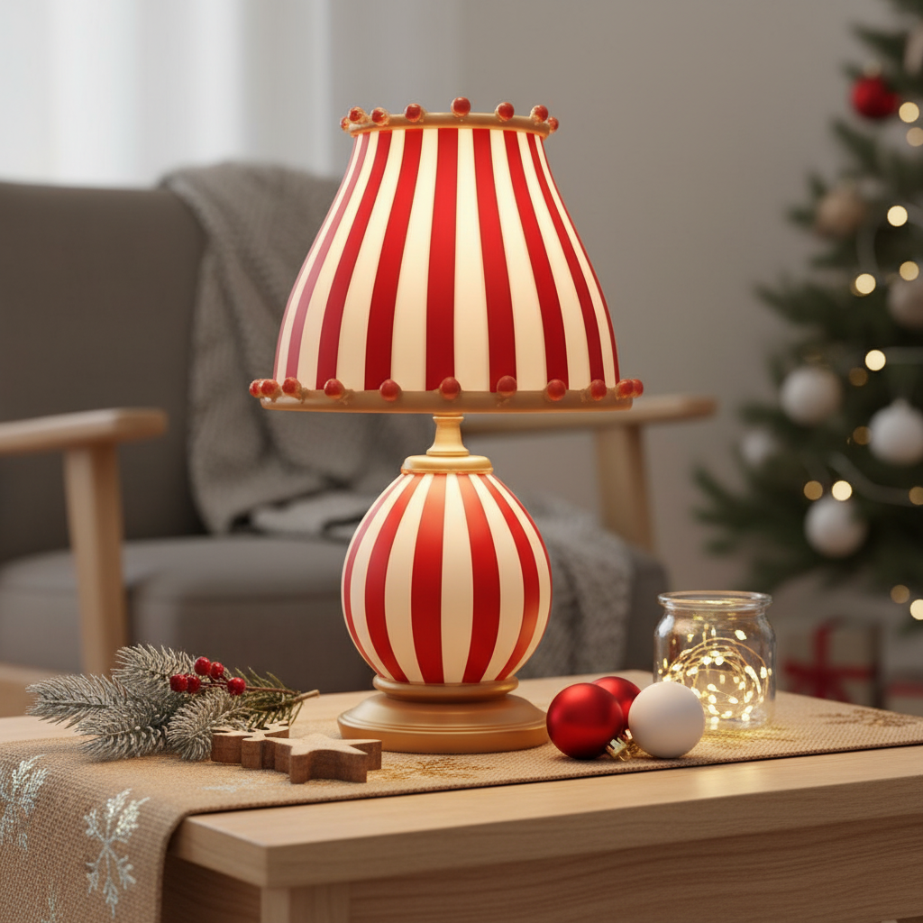 Festilo Circus-Style Metal Table Lamp — Vintage Living Room Accent S278