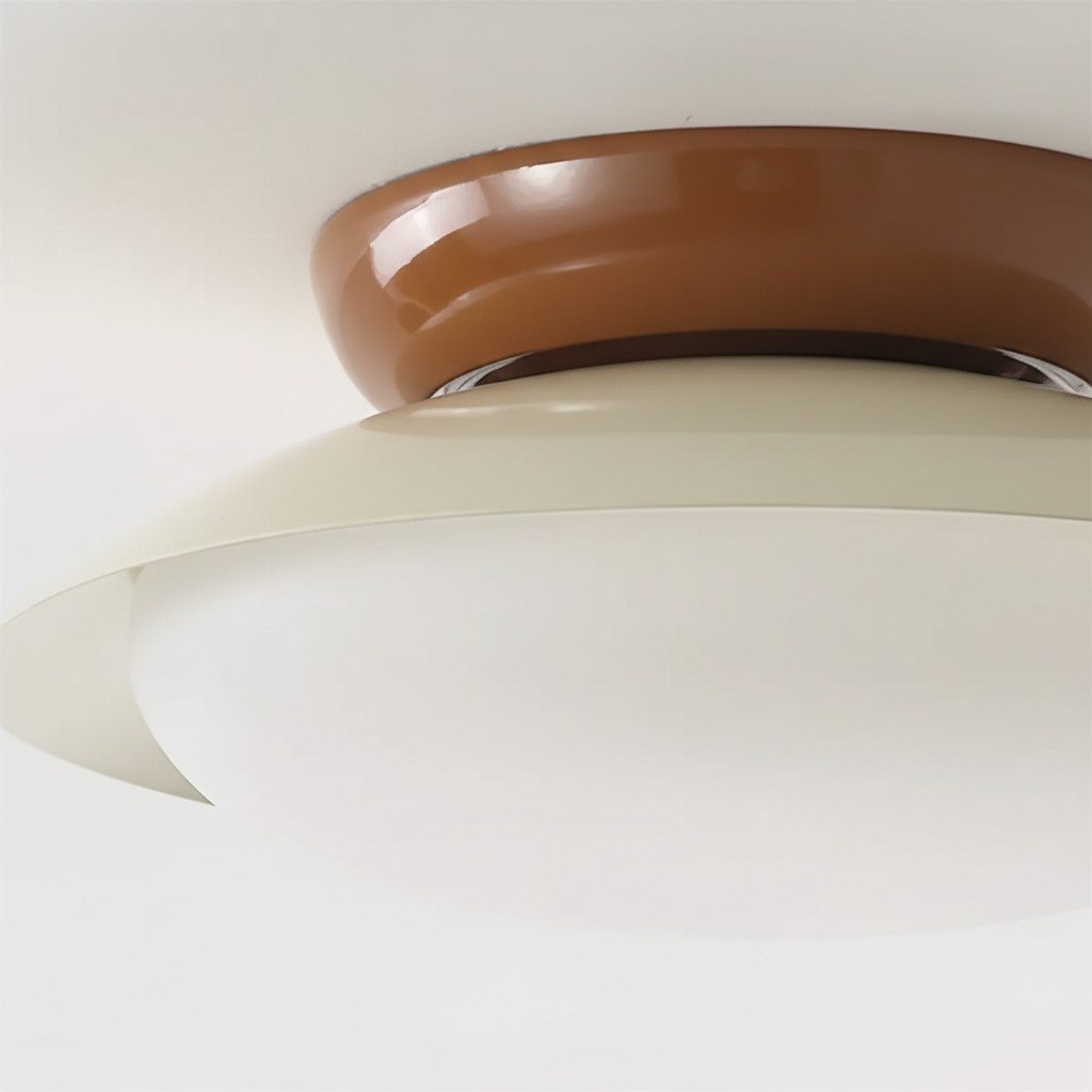 Heliora Dome Ceiling Light - Modern Metal and PE for Bedroom T537