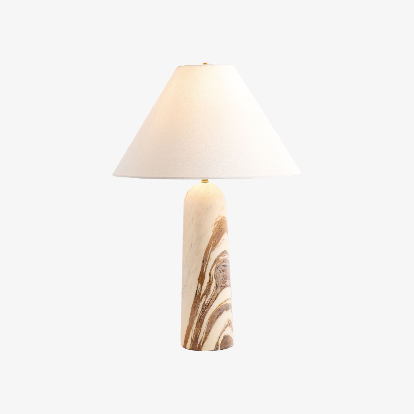 Albi Marble Table Lamp – Sleek Metal Frame and White Fabric Shade T617