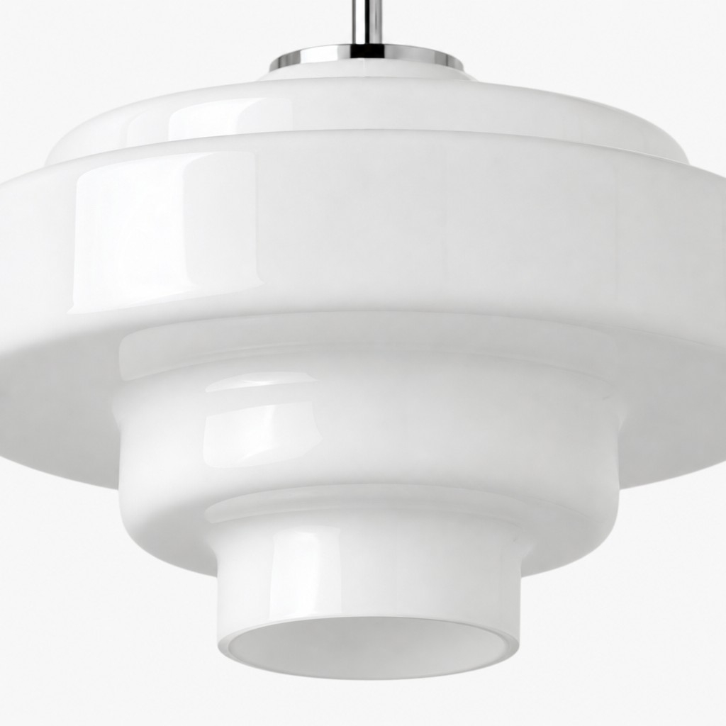 Koloro Glass Ceiling Light - Layered Rounded Design Lampshade for Hallway or Cloakroom T2251