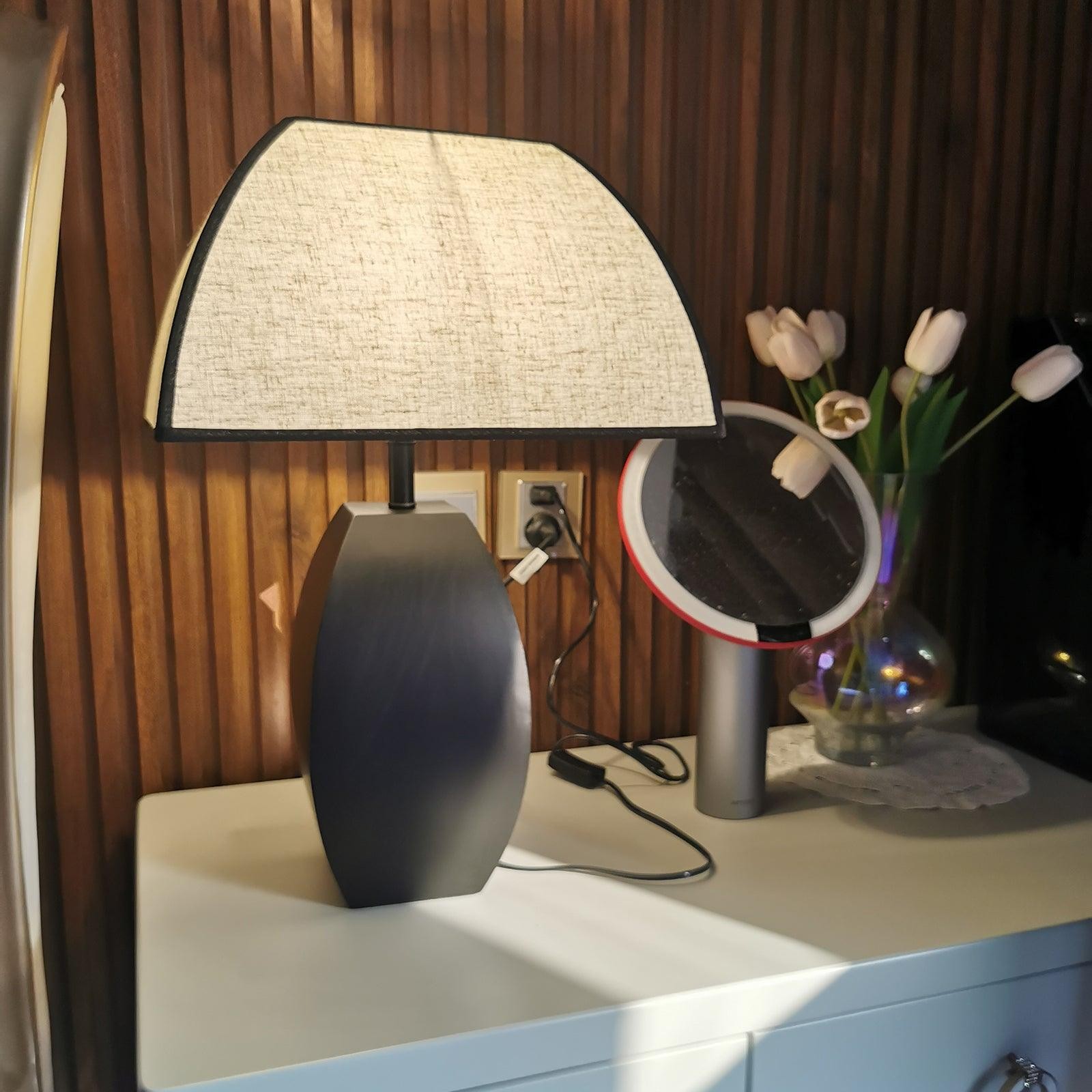 Retro Metal Mushroom Fabric Table Lamp M446