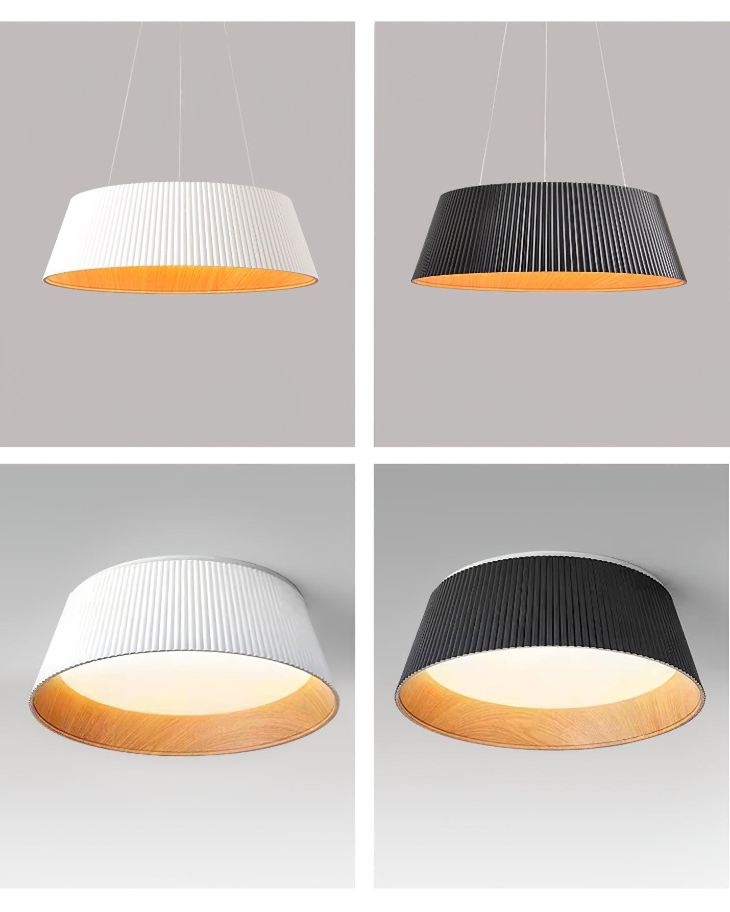 Minimalist Corrugated Lampshade Bedroom Pendant Lamp M287