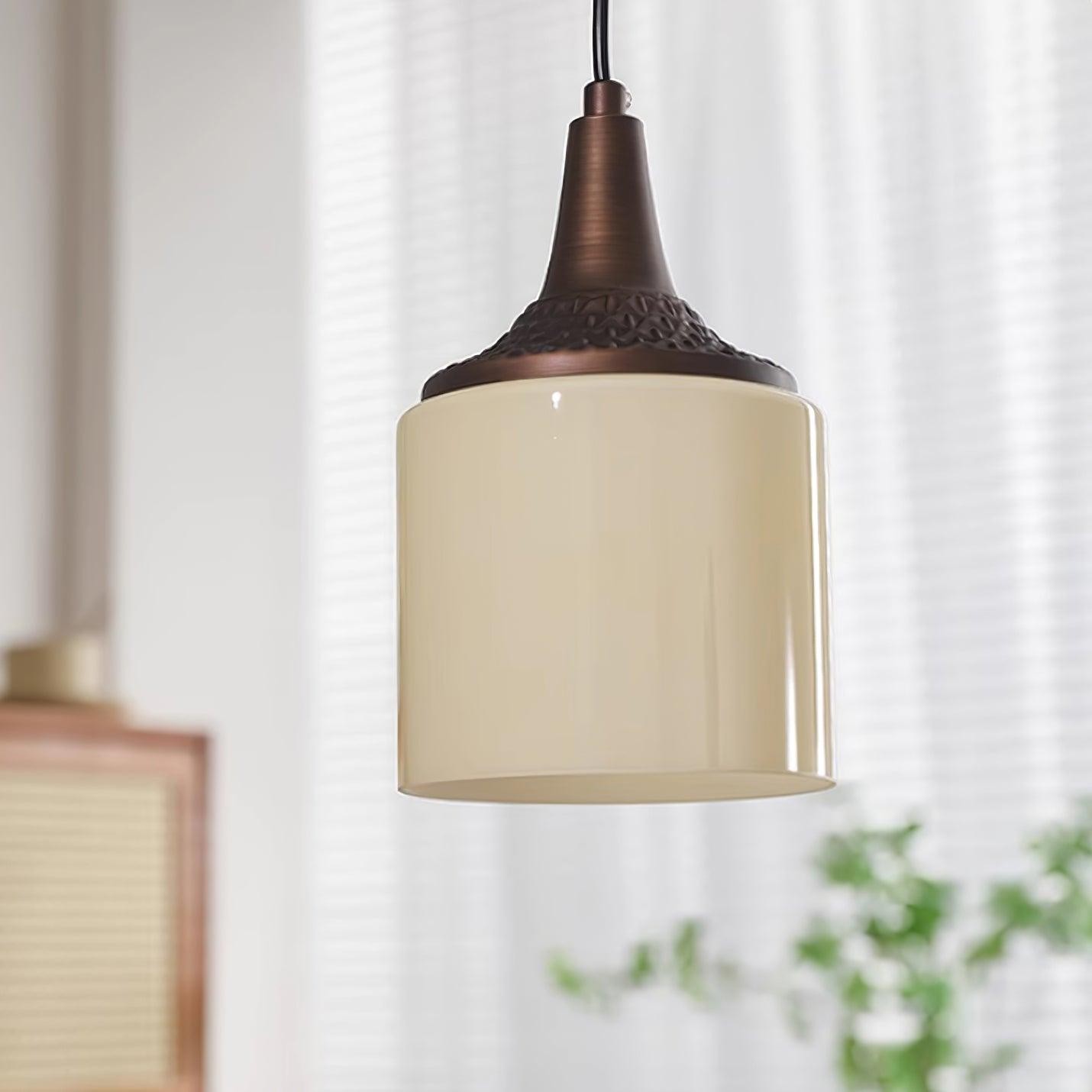 Modern Simple Cream Smooth Small Pendant Lamp M163