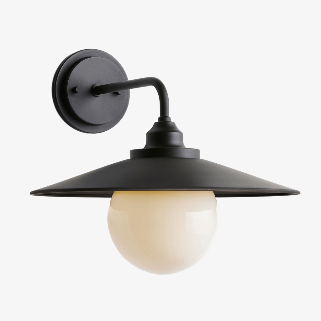 Cordax Utility-Inspired Wall Sconce - Metal and Glass for Indoor Outdoor Decor T1071