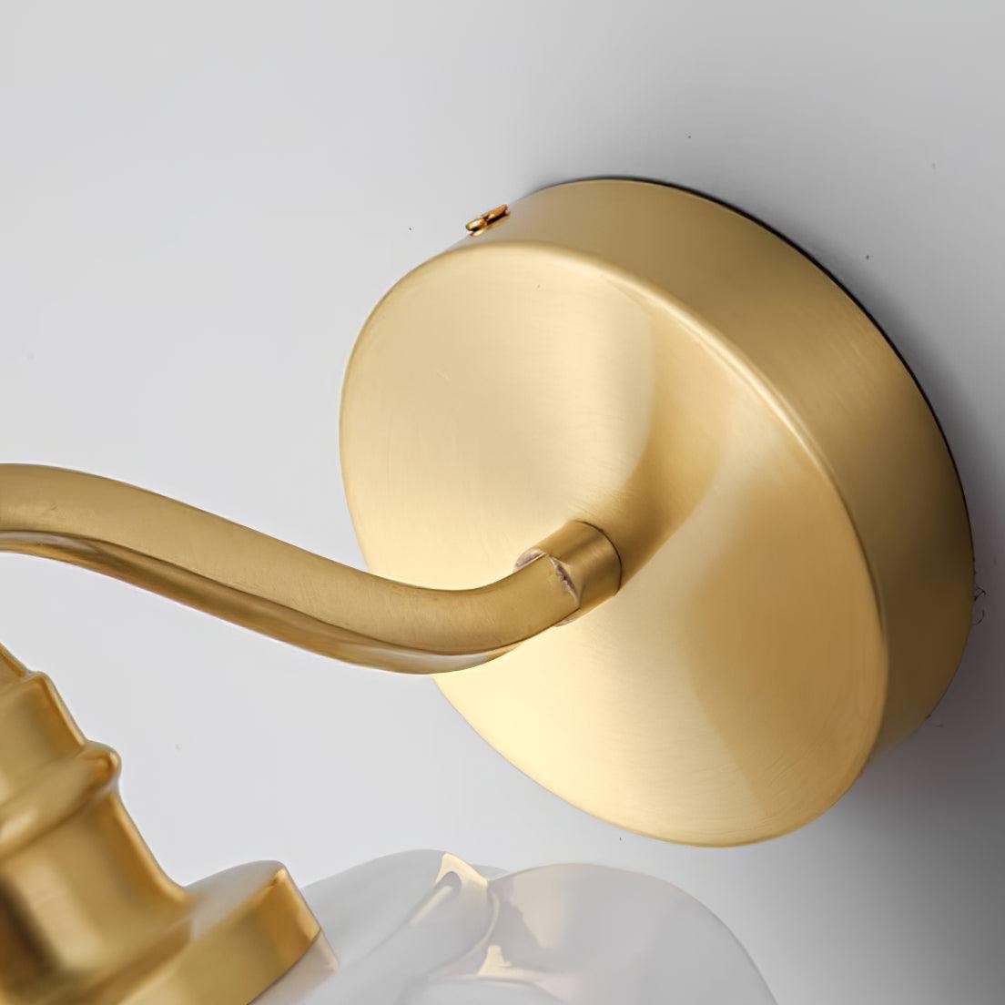 Retro Brass and Glass Wall Lamp M151