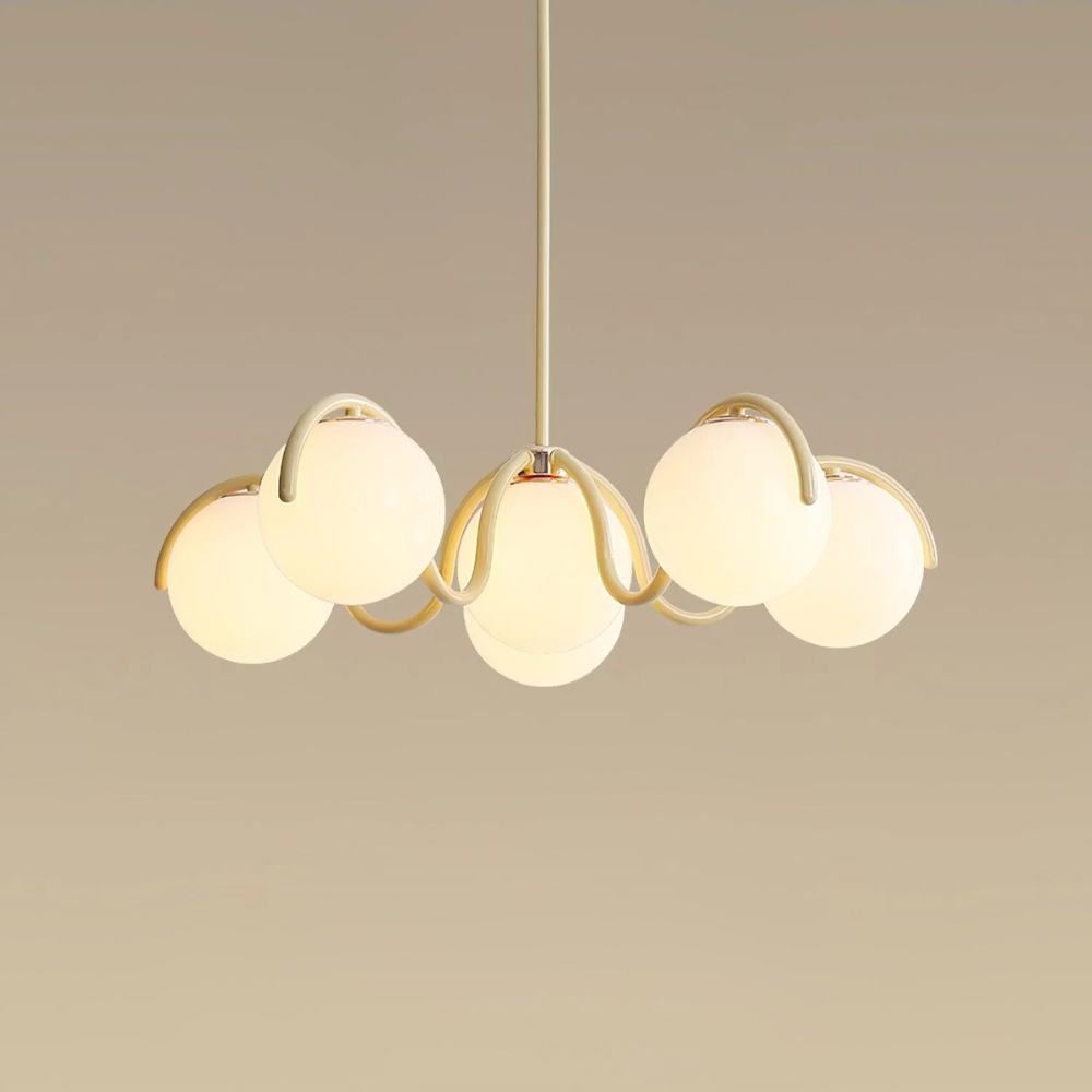 Sculptural Linear Chandelier with Elegant Flowing Silhouette S223