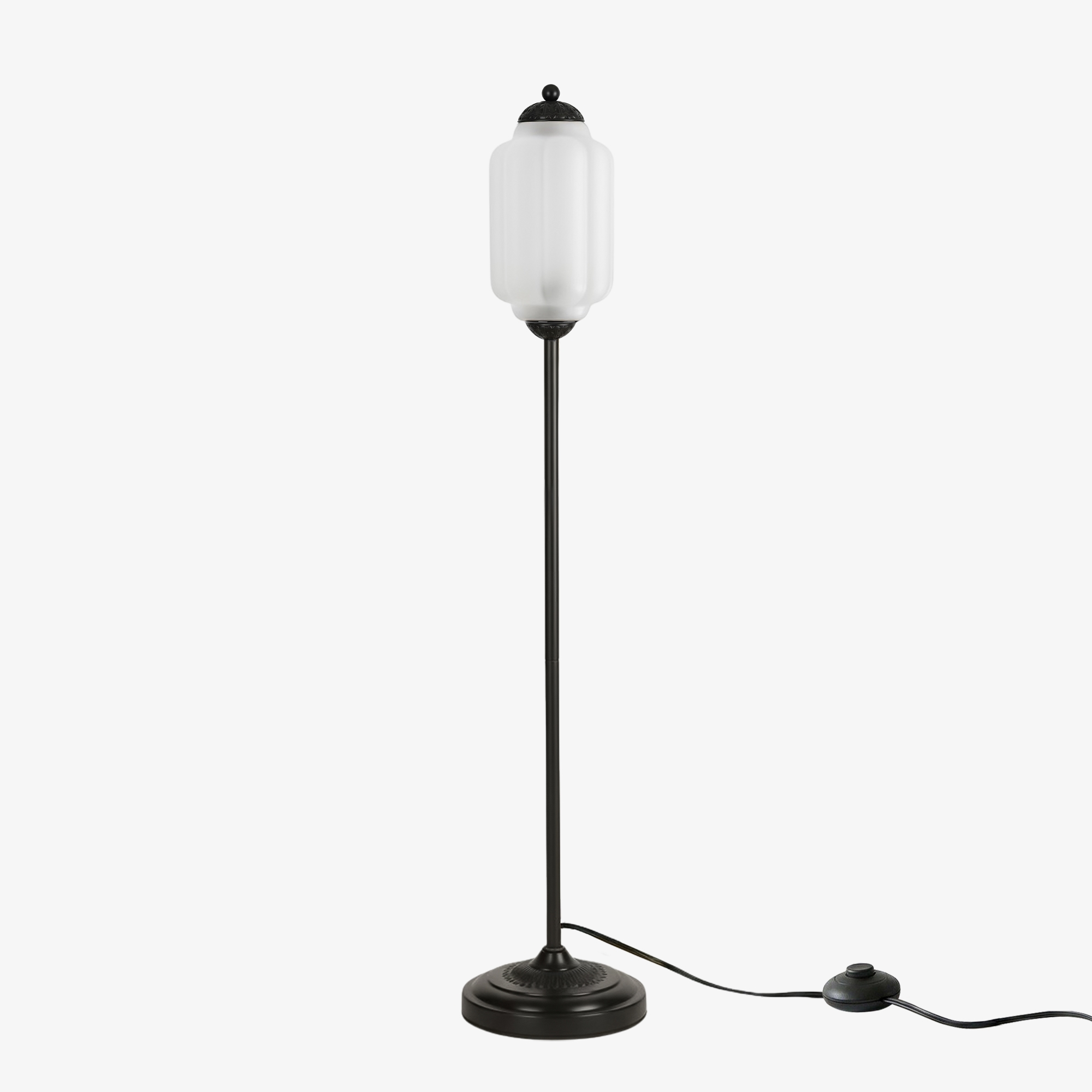 Eloise Pumpkin Glass Floor Lamp - Retro Lighting for Living Room T1169