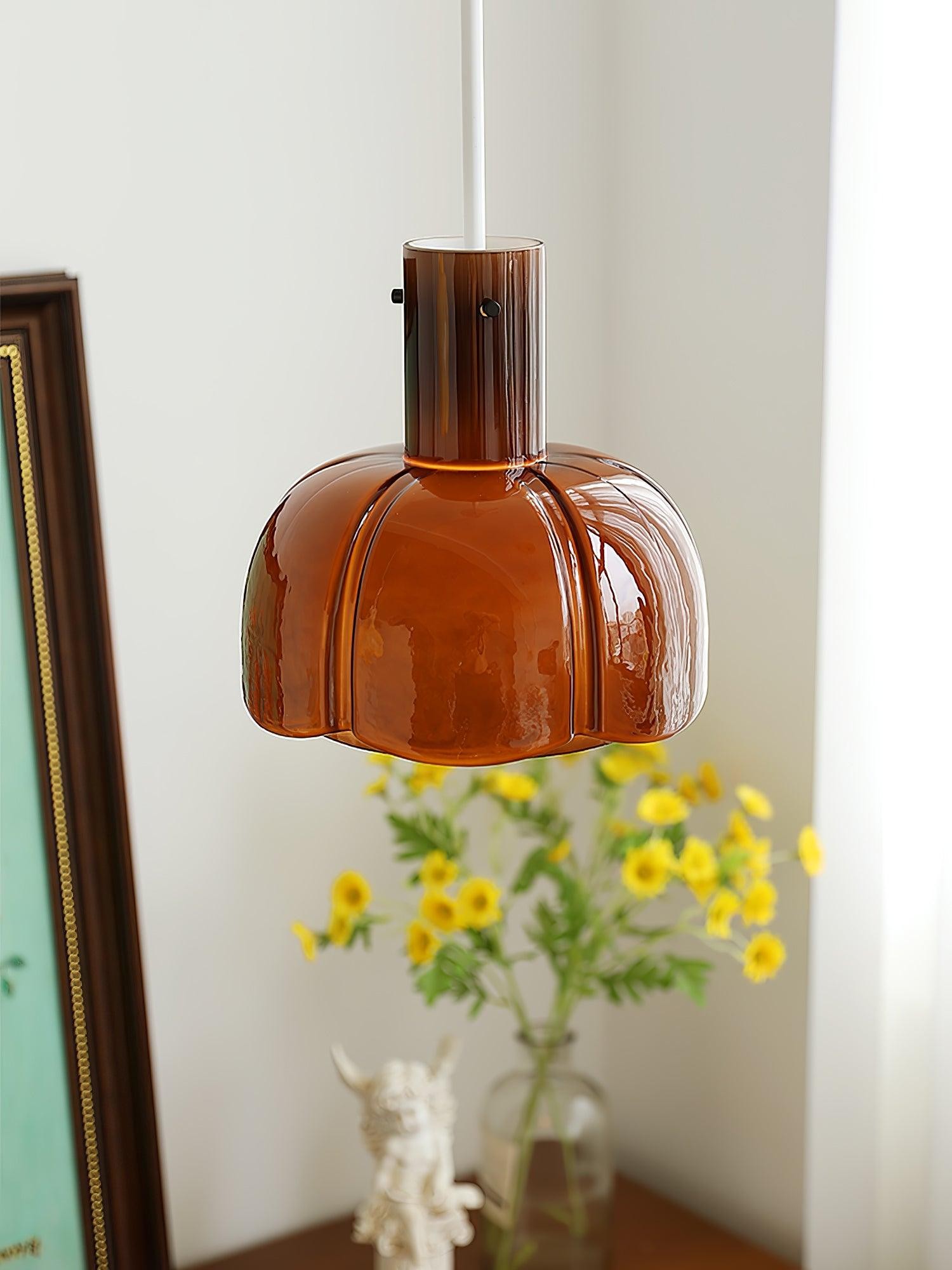Medieval Style Glass Bud Pendant Lamp M352