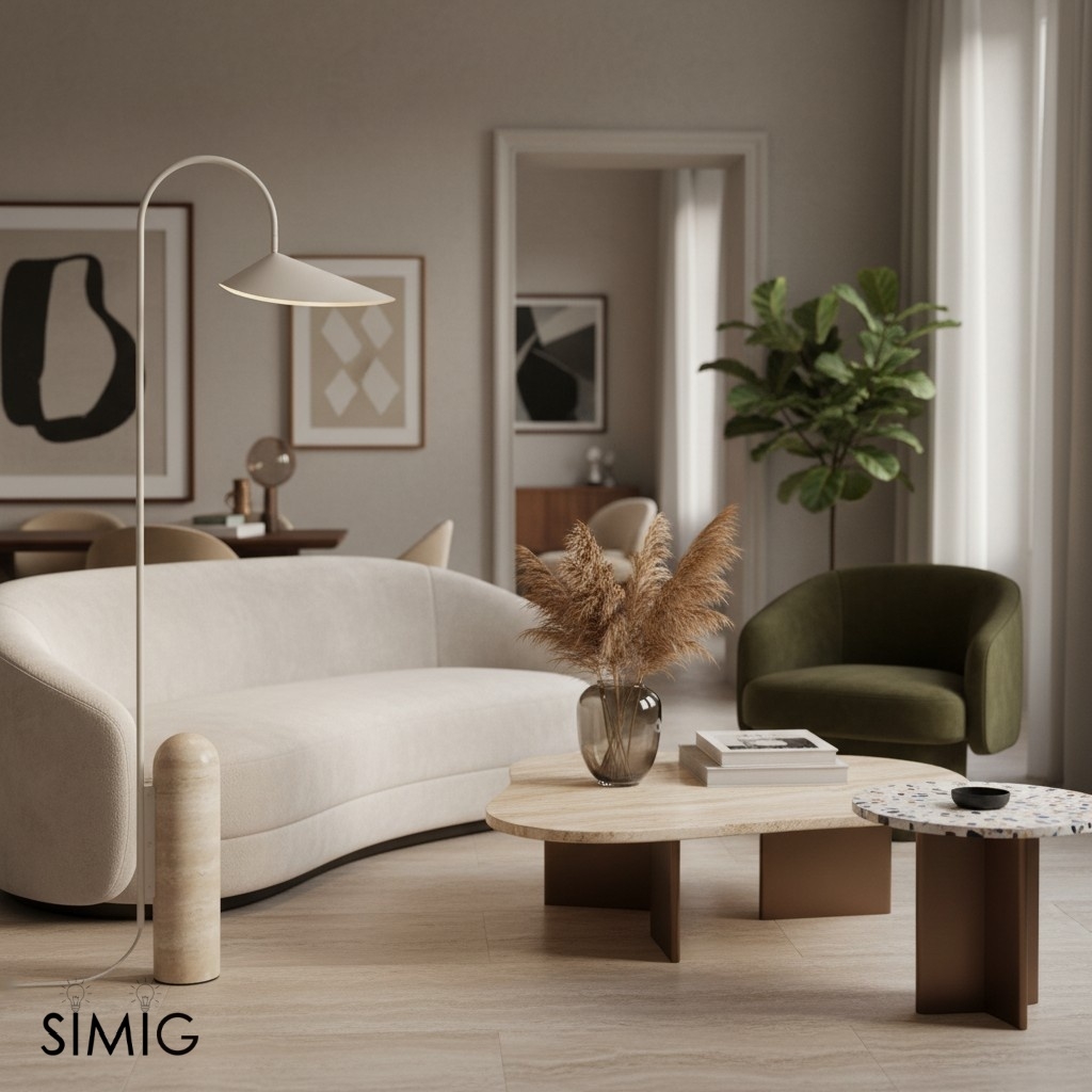 Nulavo Floor Lamp - Minimalist Pivoting Lamp for Contemporary Interiors