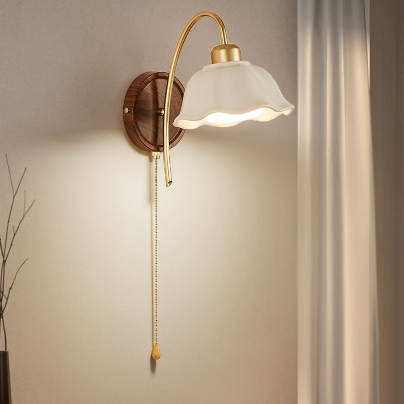 Wabi Sabi Style Ceramic Wall Lamp