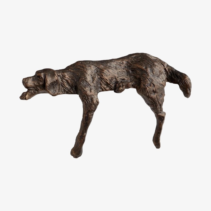 Floxo Lazy Dog Sculpture Geometric Iron Design - Modern Home Decor for Living Rooms and Offices T1165