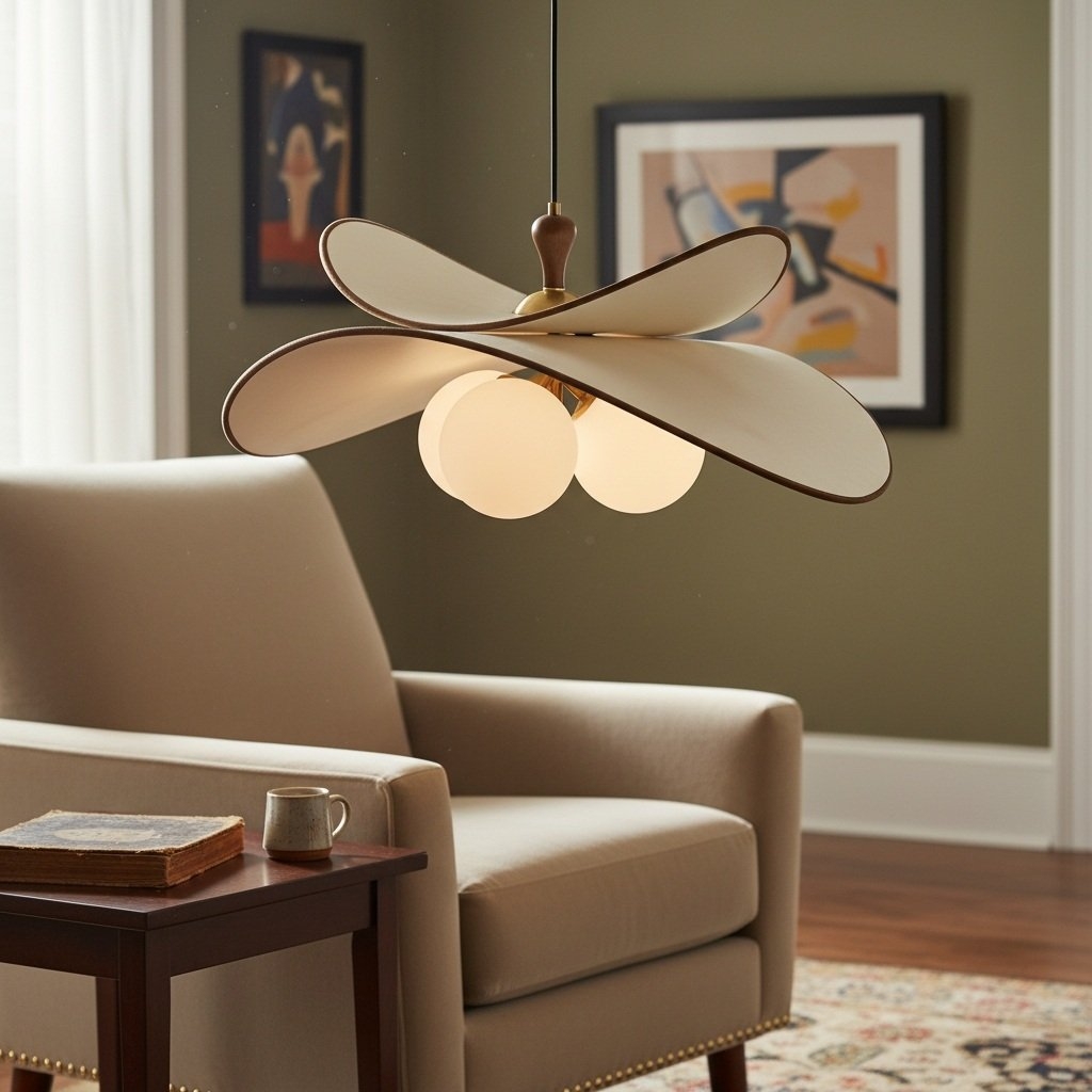Orrise Elegant Globe Shade Pendant - Mid-Century Light for Living Room T563