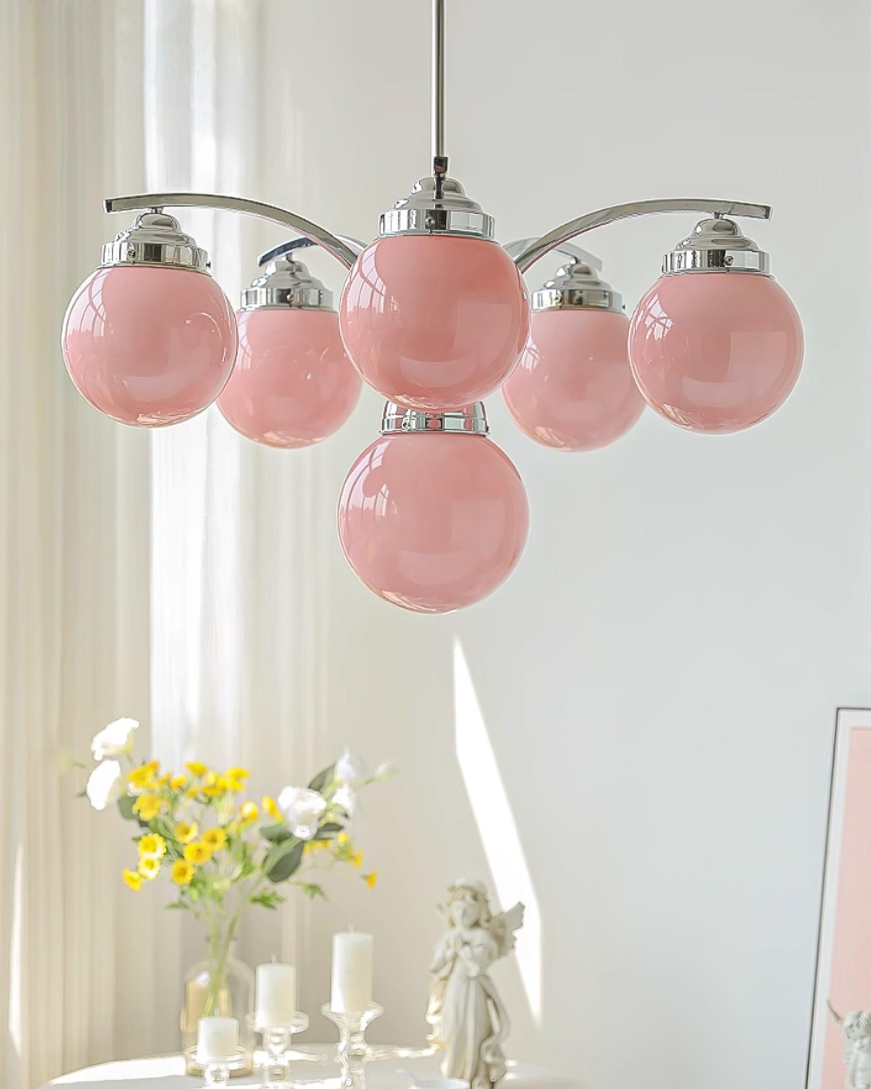 French Elegant Glass Orb Chandelier M427