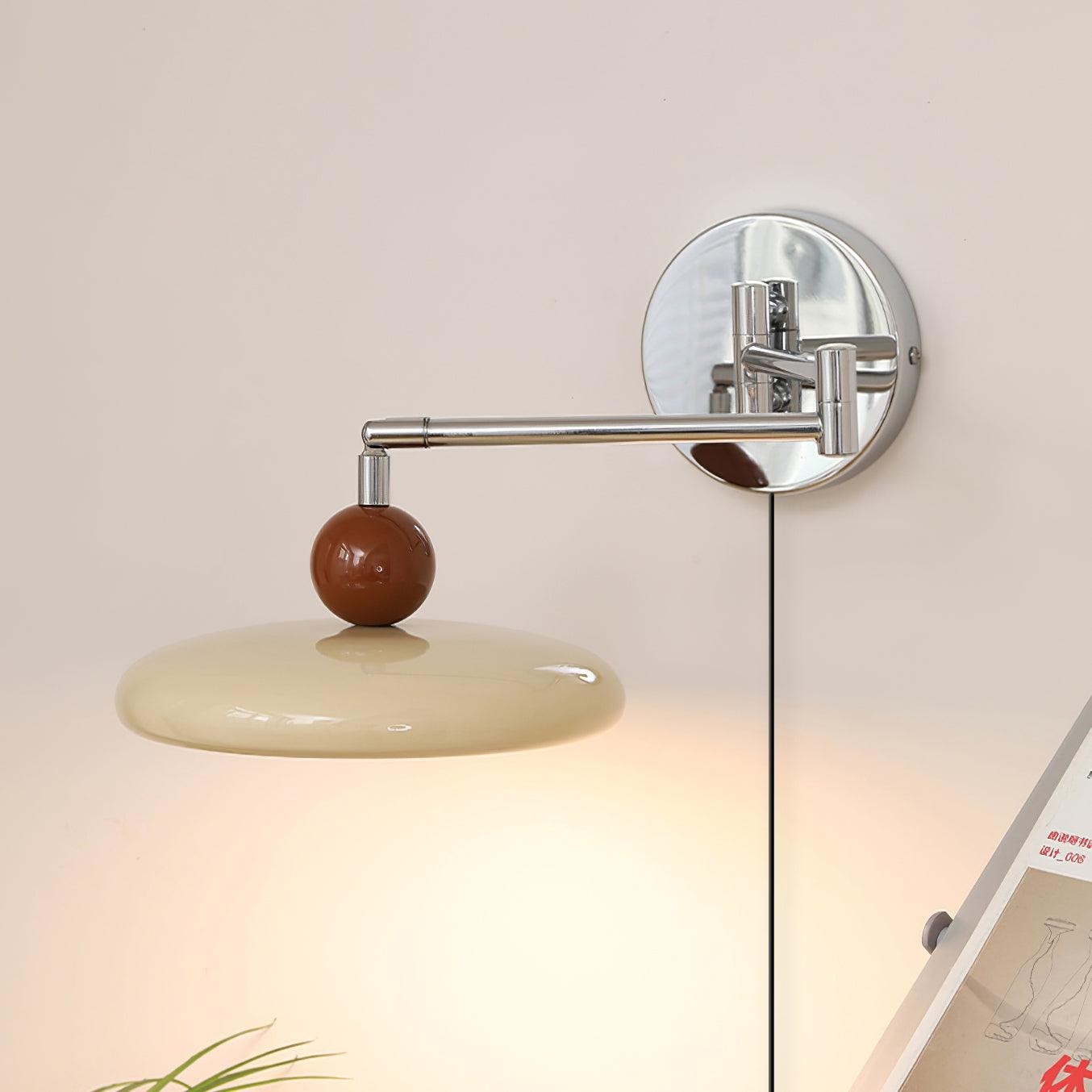 Swing Arm Bedside Plug In Wall Lamp M142