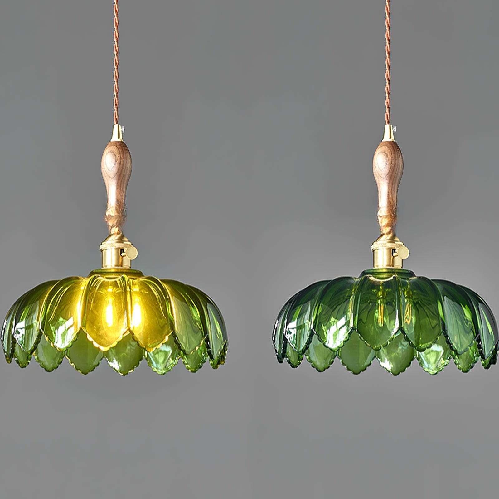 Retro Petal Green Pendant Lamp M542