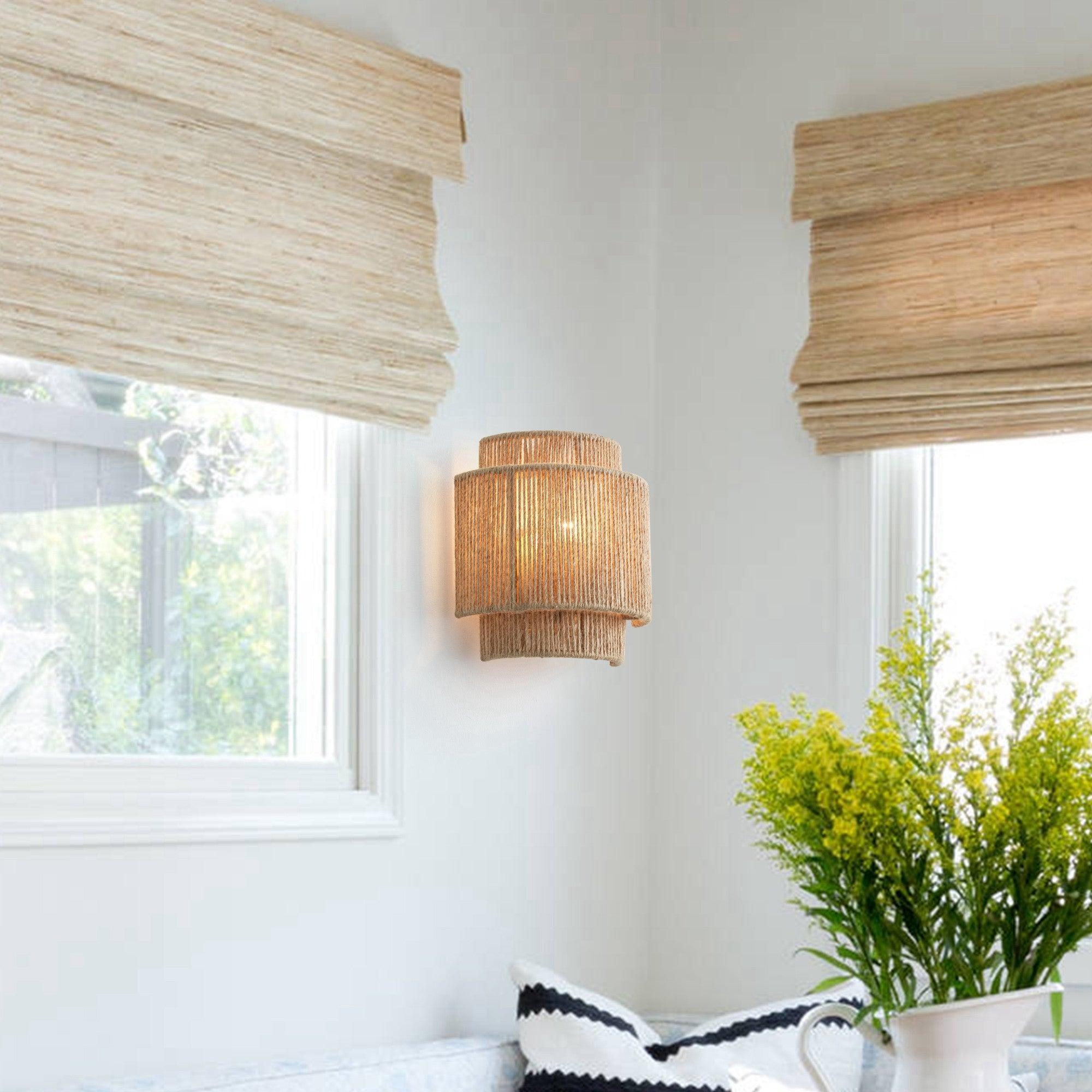 Bohemian Vintage Hand Woven LED Wall Light T2018