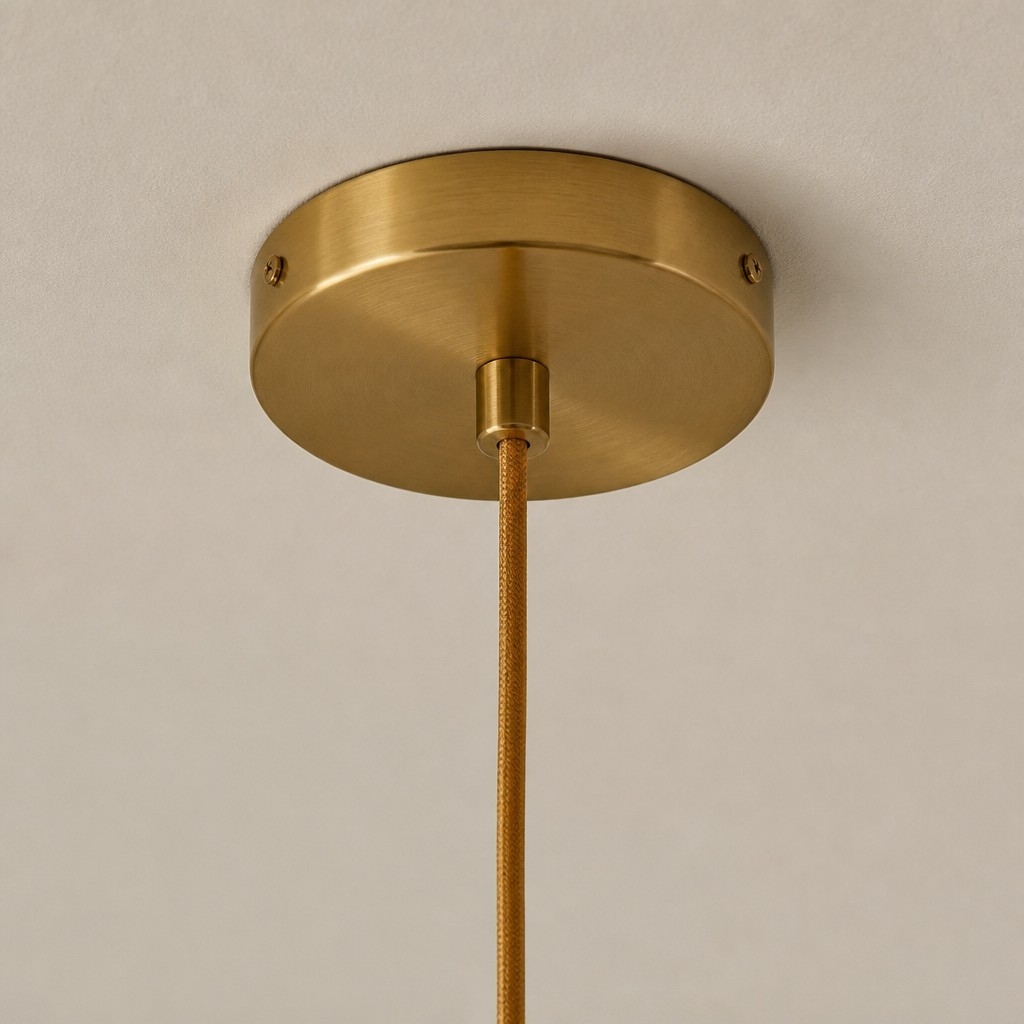 Nacrelith Capiz Shell Cylinder Brass Pendant Light - Nordic Bedroom Lighting T2217