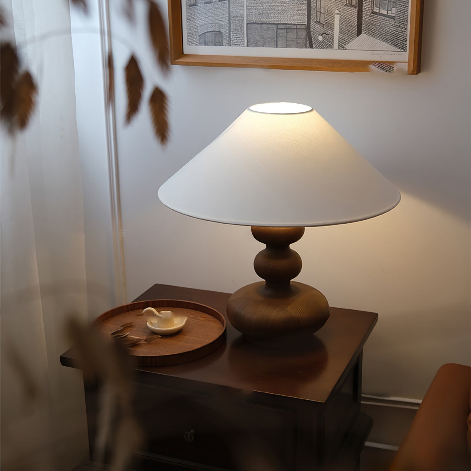 Nordic Retro Solid Wood Table Lamp M61