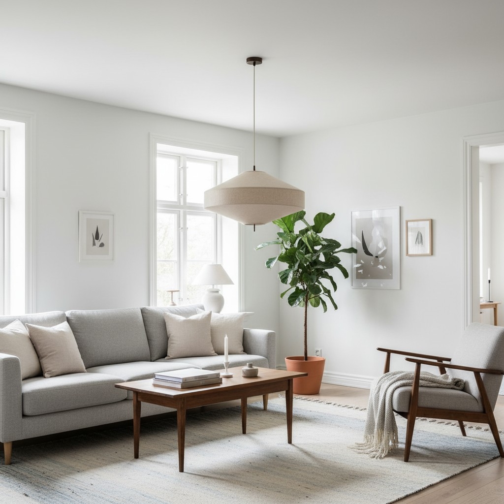 Zalen Layered Pendant Light - Vintage Metal Linen for Living Room T651