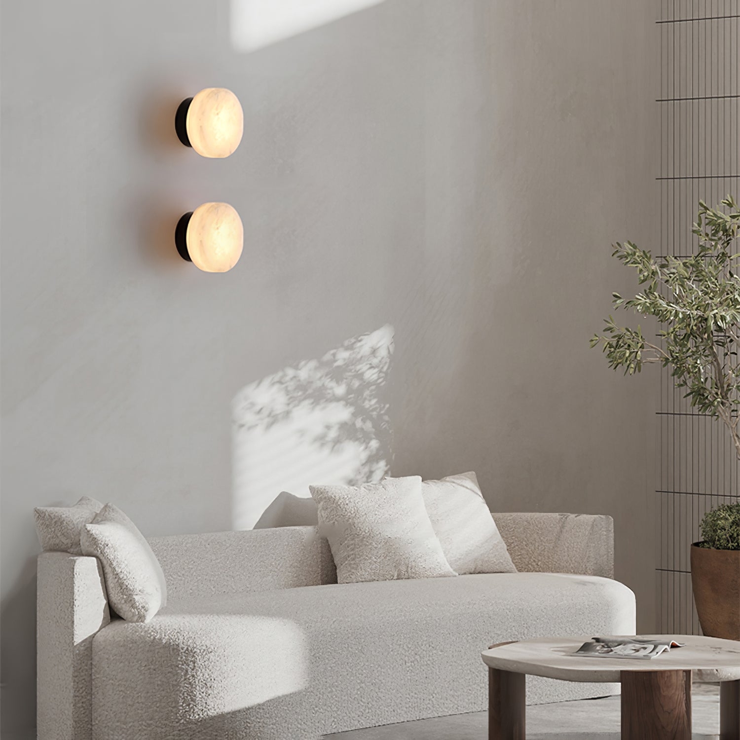 Cylindrical Alabaster Wall Light T1623