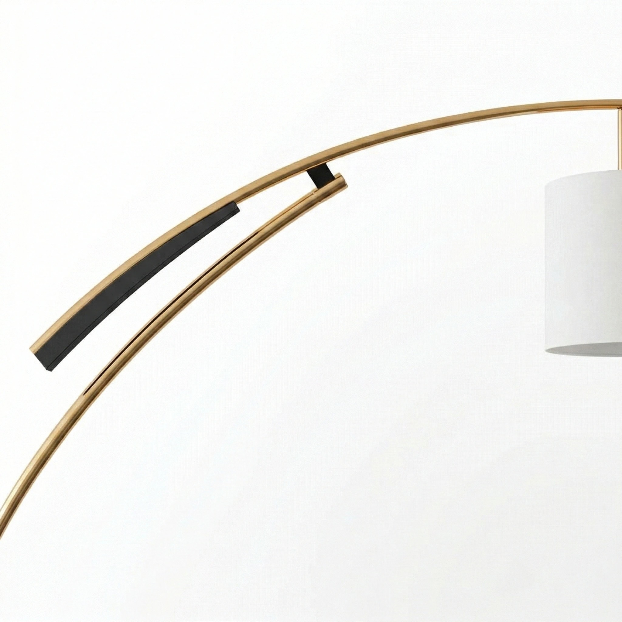 AstraLoop Modern Arc Fabric Floor Lamp - Elegant Sleek Curved Metal Design for Interiors T1142