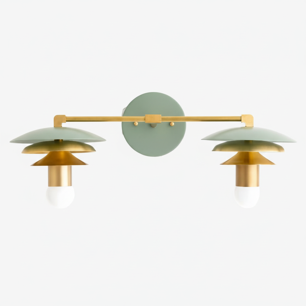 Artivo Layered Brass Vanity Light - Modern Sleek Style Home Bath Accent T361
