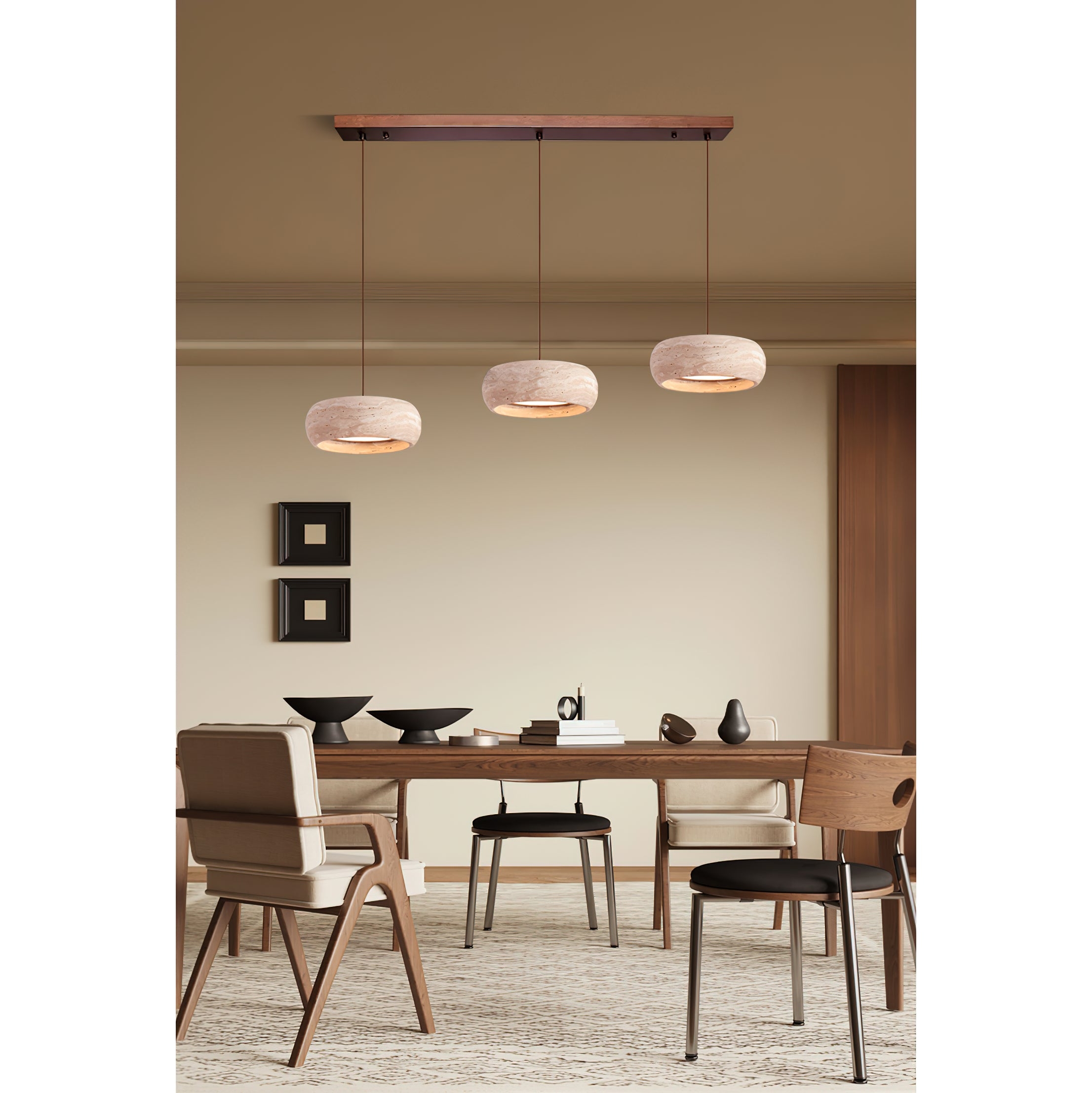 Travertine Drum Pendant Lamp T1832