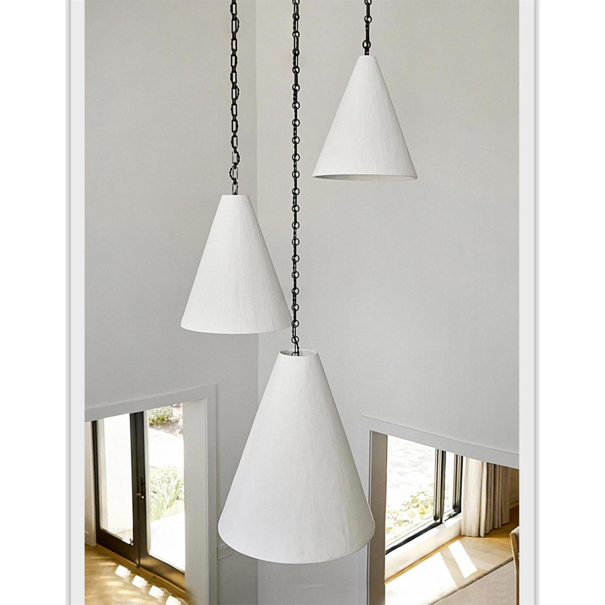White Plaster Pendant Lamp T1865