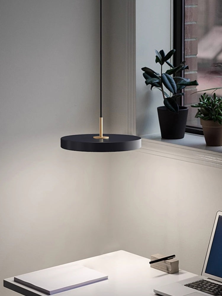 Modern Disc Pendant Light — Nordic Minimalist Fixture for Dining & Kitchen G102